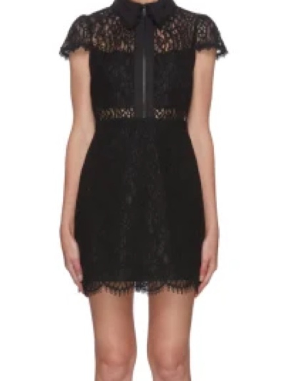Alice + Olivia Black Lace Ellis Dress Size 6